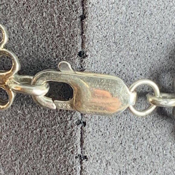 Vintage Sterling Silver 925 Amethyst Scroll Link Tennis Bracelet 7.75" Long - Picture 9 of 13